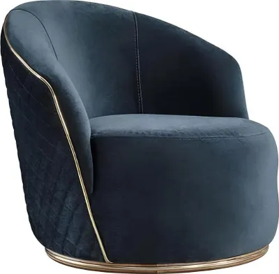 Immagine prodotto di Poltrona imbottita, relax, lounge, club, design, poltrona blu
