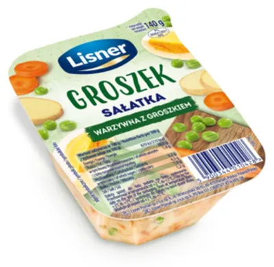 Obrázok produktu pre Sałatka warzywna z groszkiem Lisner 140g