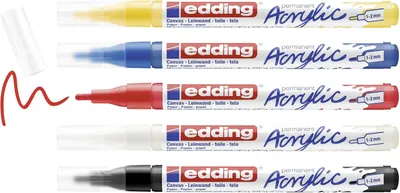 Productafbeelding van Acrylmarker 5300 basic, fijne punt, set van 5 stuks