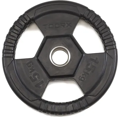 Image de Disque de poids en fonte, revêtu, 20 kg, diamètre du trou de 50 mm, pour entraînement de la force