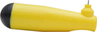 A yellow and black tool with a pointed metal end, shown against a white background.