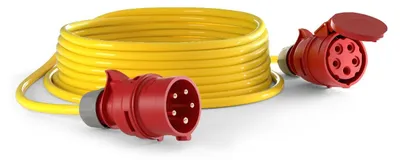 Obrázek produktu pro Předlžovací Kabel 10M 5G2.5Mm2 Žlutý Ip44 Commel