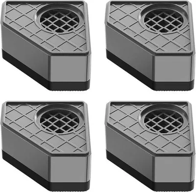 Produktbild von Famanu Anti-Vibrationspads - Schockabsorbierendes Design - 4 Stück - Schwarz