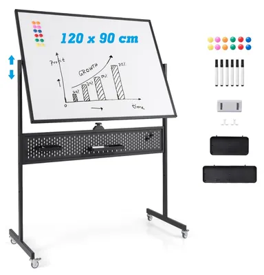 Produktbild von Mobile Whiteboard – Trockenradierbares Board – Magnetisches Board – Spiegelboard – Schulboard – Doppelseitig