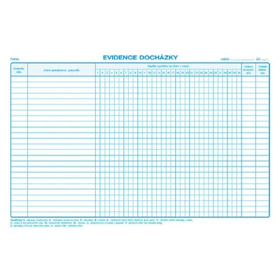 Produktbild von 1150 - Evidendence docházky A4