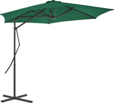 Produktbild von vidaXL Sonnenschirm mit Stahl-Mast 300 cm Grün