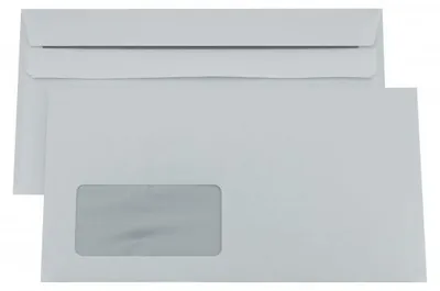 Produktbild von Kaenguruh 125*235 mm,Kompaktbriefumschlag, selbstklebend,holzfrei weiss 80g, grauer Innendruck, mit Fenster