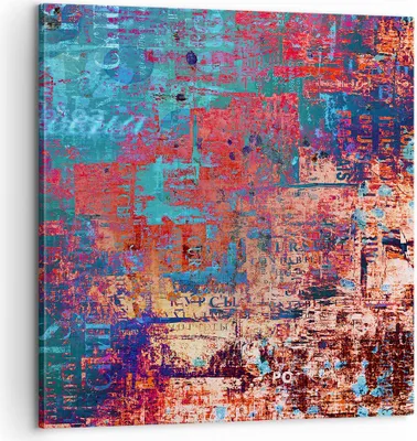 Produktbild von Bild auf Leinwand - Leinwandbild - Graffiti modern - 60x60cm - Wand Bild - Wanddeko - Wandbilder - Leinwanddruck - Bilder - Kunstdruck - Wanddekoration - Leinwand bilder - Wandkunst - AC60x60-3648