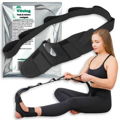 Imagen del producto de Cinturón de estiramiento para la musculatura de las piernas, estiramientos de espalda, yoga, ballet, flexibilidad