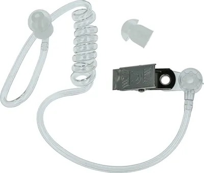 Produktbild von vhbw Security Schallschlauch Ohrhörer kompatibel mit Motorola MDPMLN4519, MDPMLN4418, FTN6707 Headset, Funkgerät - Mit Clip, transparent / weiß