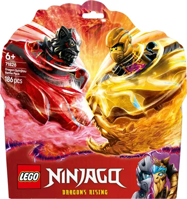Immagine prodotto di Lego Ninjago 71826 Battle Pack Draghi Dello Spinjitzu - 2 Trottole Giocattolo, Tempio E 2 Minifigure, Giochi Per Bambini 6+
