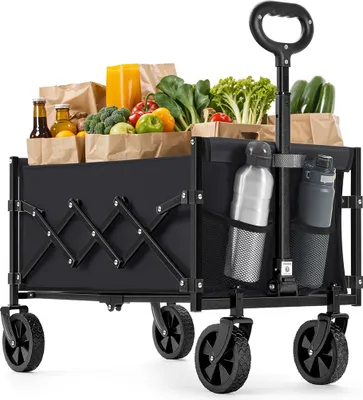 Immagine prodotto di Carrello pieghevole per carichi fino a 150 kg, colore nero, dimensioni 67x42x90,5 cm
