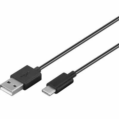 Image de Goobay 45677 Câble de charge et de synchronisation USB-C™, 1 m, noir - connecte les appareils équipés de ports USB-C™ et USB-A entre eux
