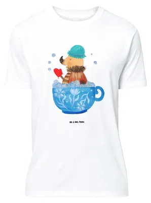 Produktbild von Mr. & Mrs. Panda Größe XL T-Shirt Nachtfalter Schaumbad - Weiß - Geschenk, Lustige Sprüche, mit Spruch, Bad, WC, Shirt, Tasse, Tshirt, Baden, Badezimmer