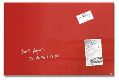 Zdjęcie produktu dla Sigel® GL122 Szklana tablica magnetyczna artverum® - czerwona, 60 x 40 cm