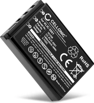 Produktbild von CELLONIC 1x Akku für Kamera Kompatibel mit Kodak Easyshare DX6490, Easyshare DX7590, Easyshare DX7630, KLIC-5001 - (1400mAh, 3.7V)