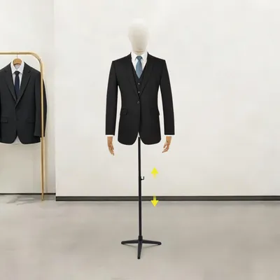 Image de Mannequin de couture Mannequin de couture Mannequin de vitrine sur pied Mannequin masculin Mannequin d'exposition  Support métallique Mannequin pour vêtements max. 7,5 kg  pour vêtements