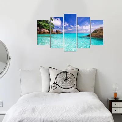 Immagine prodotto di Wallity, 5MX-78, Quadro decorativo in MDF (5 pezzi), 100 % MDF, Multicolore, 60 x 110 cm