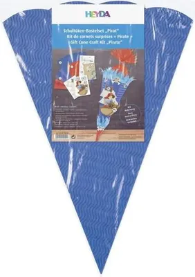 Produktbild von HEYDA 204870044 Schultüten-Bastel-Set Pirat 69 cm blau