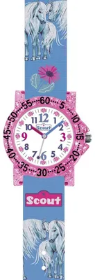 Produktbild von Scout Kinder Armbanduhr 164000030 The IT-Collection Glitter Pferde Blumen