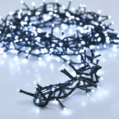 LED-Lichterkette, 480 kaltweiße LEDs, 36 m Länge, 3 m Kabel