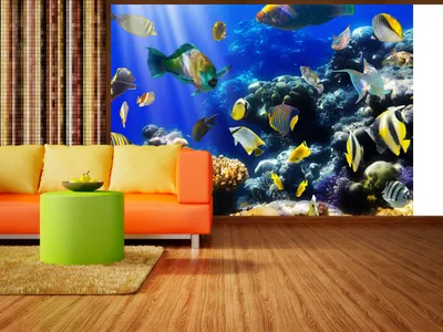 Produktbild von Vlies Fototapete Unterwasserwelt 400x280 cm Tapeten Wandtapete XXL Ozean Fisch Meer Natur 10110905-34