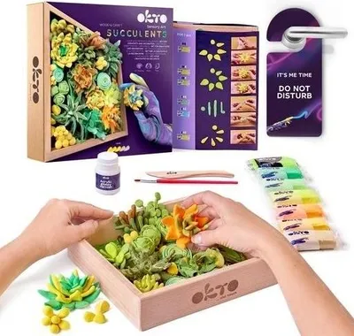 Obrázek produktu pro Wood&Craft Sada sukulentů - Energy 21x21cm