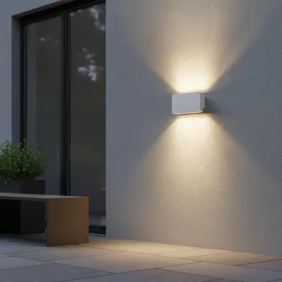 Productafbeelding van Witte wandlamp Artu design, AI-gegenereerde afbeelding