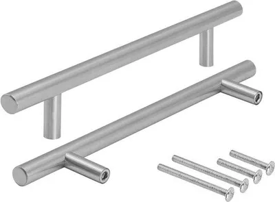 Productafbeelding van Meubelgrepen 5 Stuks | Geborsteld RVS | Gatafstand 224 mm | Ideaal voor Keuken en Badkamer