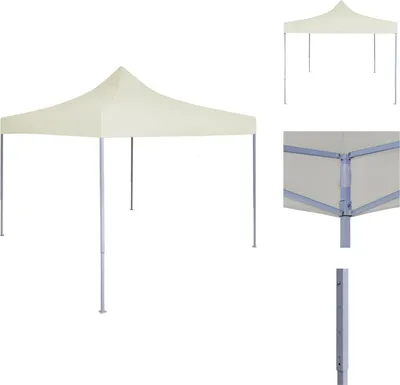 Produktbild von vidaXL Profi-Partyzelt Faltbar 2×2 m Stahl Creme -  Pavillons & Partyzelte