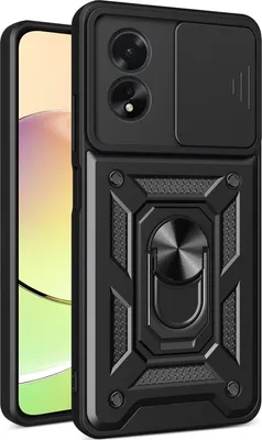 Produktbild von Hülle für Oppo A38 4G Magnetische Ring Ständer Halter Dia Kameraschutz TPU Bumper Silikon Schutzhülle Schwarz