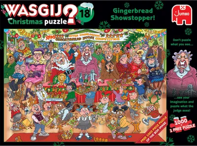 Produktbild von Jumbo Spiele GmbH Wasgij Christmas 18 - Lebkuchen Showstopper - 1000 Teile 12