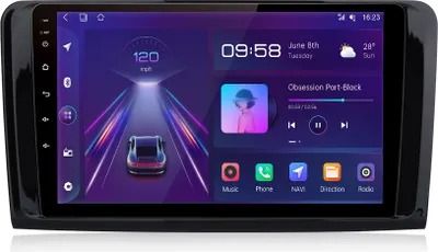 Produktbild von GPS Android12 SWC Autoradio für Mercedes ML W164 2005-2012 DAB WIFI BT Navi 1+32 4Kern