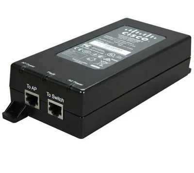 Produktbild von Cisco AIR-PWRINJ4, Gigabit Ethernet, 10,100,1000 Mbit/s, IEEE 802.3, IEEE 802.3ab, IEEE 802.3u, Schwarz, 802.3af, FCC