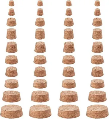 Produktbild von Korkenstopfen 40 Stück, 10 Größen, Holz, weich, 4-19 Zoll
