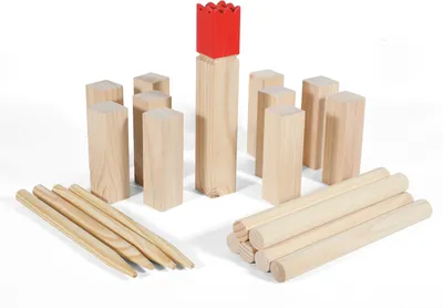 Produktbild von Aopunly Kubb Wikingerspiel Wurfspiel Holz Spiel 21 teiliges Rasenschach Outdoor Schach mit Tasche