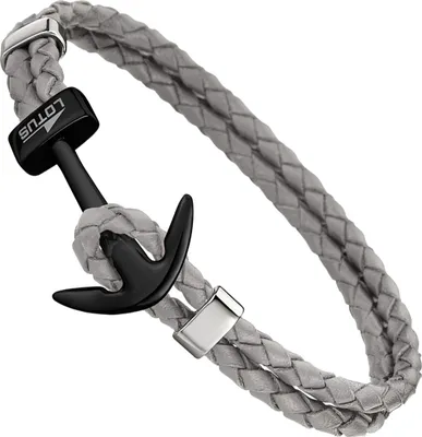 Produktbild von Lotus Style Armband Leder LS1832-2/8 Anker grau Herren Markenschmuck JLS1832-2-8