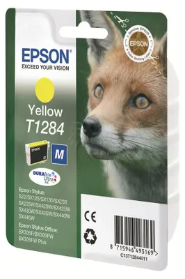 Productafbeelding van Epson DURABrite T1284 inktpatroon - Geel - Voor inkjetprinters - Verpakking van 1 stuk