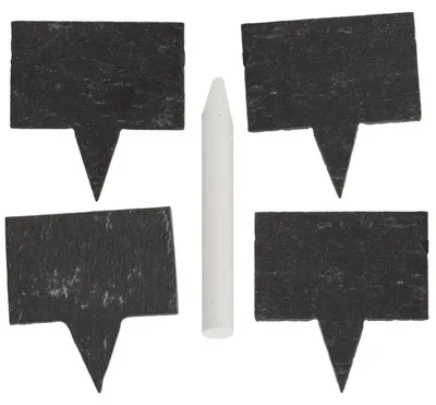 Produktbild von Schiefer Pflanzenschilder zum Stecken mit Kreide, Gartenstecker Set