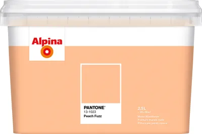 Produktbild von Alpina Wandfarbe Pantone 13-1023 peach fuzz 2,5l