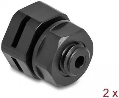 Produktbild von DELOCK Druckausgleichselement M6 schwarz 2 Stück