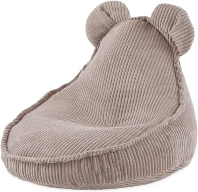 Obrázok produktu pre MISIOO Beanbag Kids - Veľký vrece Bean Bag - Umývateľný - - Pevná a mäkká konštrukcia - Manšestrový materiál - 68x45 cm - Béžová