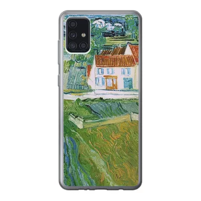 Produktbild von MuchoWow® Handyhülle Schutzhülle Hülle für Samsung Galaxy A52 5G Landschaft mit Kutsche und Zug - Vincent van Gogh Silikon Softcase Handy Hülle - Umschlag