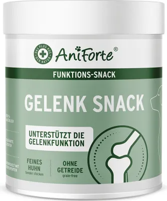Produktbild von AniForte Gelenk Snack für Hunde 300g - Mit Grünlippmuschel für Gelenke & Knochen, hoher Fleischanteil, Funktionssnack getreidefrei