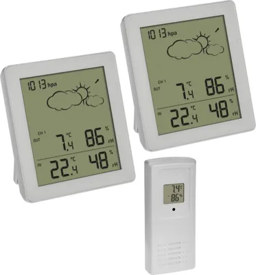 Produktbild von TFA-Dostmann Funk-Wetterstation Clear Plus TFA 35.1168.02.99 Wettervorhersage Raumklima-Überwachung