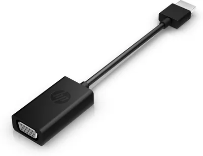 Produktbild von HP HDMI-zu-VGA-Kabeladapter, VGA (D-Sub), HDMI Typ A (Standard), Stecker, Buchse, Schwarz, China