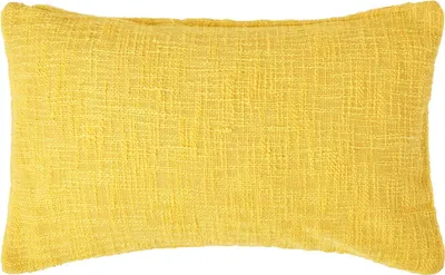 Produktbild von HOMESCAPES Kissenhülle Nirvana sonnengelb – Deko-Kissenbezug 30x50 cm, 100% Baumwolle im Slub-Design