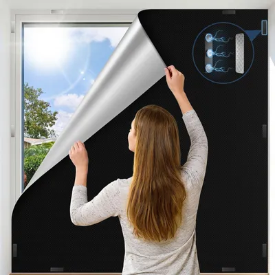 Productafbeelding van Solidchoice - Verduisterend Magnetisch Rolgordijn 200 x 145 cm