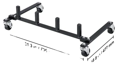 Obrázok produktu pre Regál na autodolly, otočné kolieska o 360°, pojme 4 autodolly, regál na autodolly