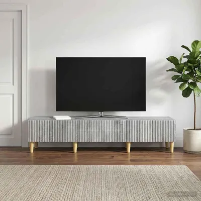 Produktbild von vidaXL TV-Schränk Graues Sonoma 147 x 34,5 x 30 cm Holzwerkstoff